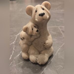 Quarry Critters Banyo And Bandit Bear Figurine By Second Nature Design, 2002
